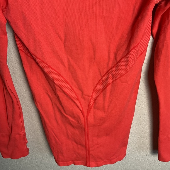 Athleta Womens Medium Orange Pullover Half Zip Tech Athletic  Hoodie‎ Jacket - Picture 8 of 8